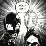 Comic panel from Locked in Love showing Addy confronting Morgan in a dim, opulent BDSM club, with Alex in the background displaying submission and tension.